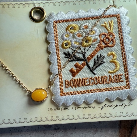 Free People Dainty Gold Postcard Necklace and Patch Set - Picture 2 of 5